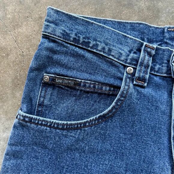 Vintage Lee Pipes Denim Wide Leg Jeans Size 30X26 JNCOS SKATER BAGGY - Picture 4 of 5